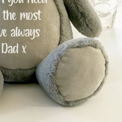 Personalised Ashes Keepsake Memory Bear - Grey