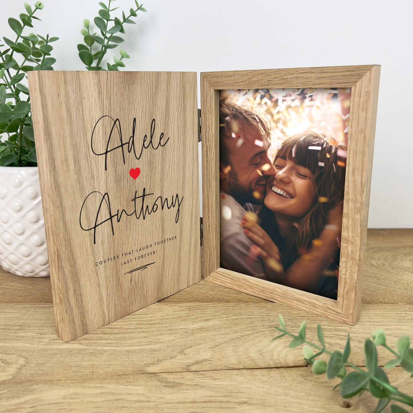 Personalised Couples Names Book Photo Frame