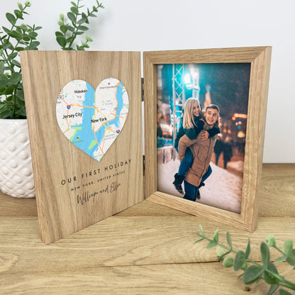 Personalised Heart Map Location Book Photo Frame