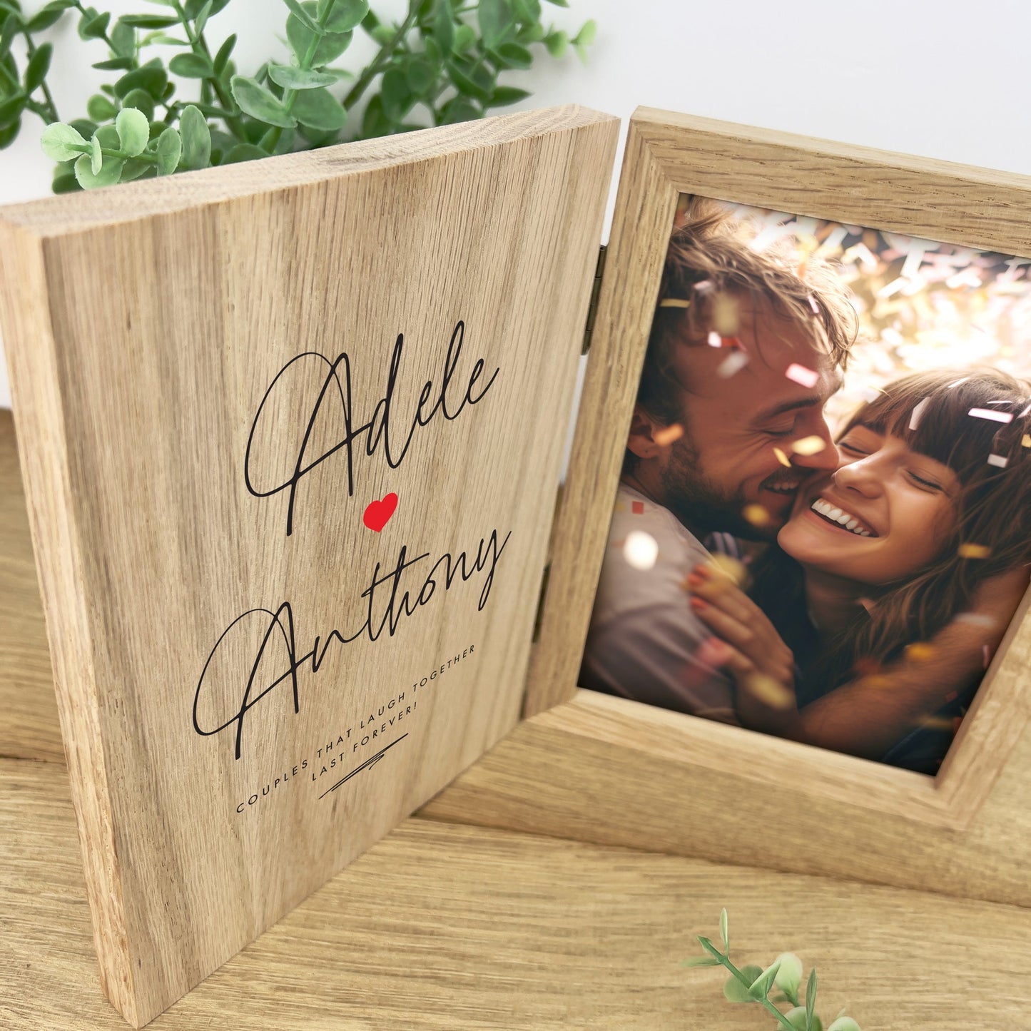 Personalised Couples Names Book Photo Frame