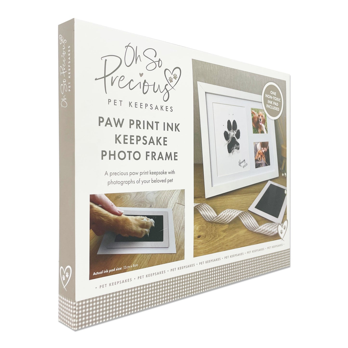 Personalised Paw Print Ink Keepsake Photo Frame Kit