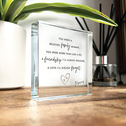 Personalised Pet Memorial Crystal Token