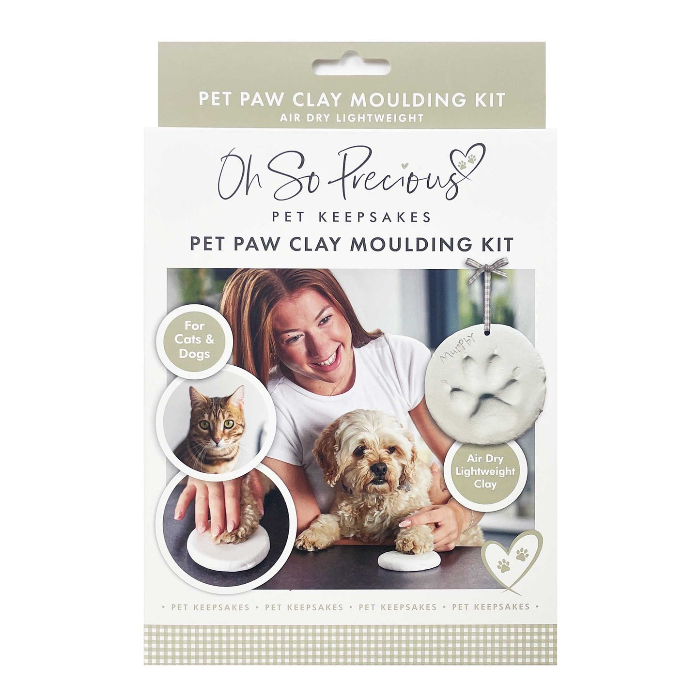 Clay Pet Paw Print Impression Moulding Kit