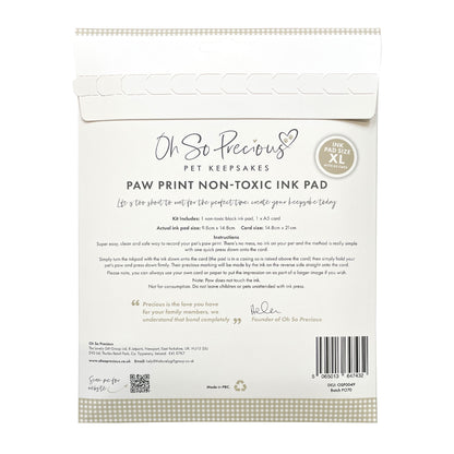 Pet Safe Non-toxic Paw Print Ink Pad Kit for Larger Paws