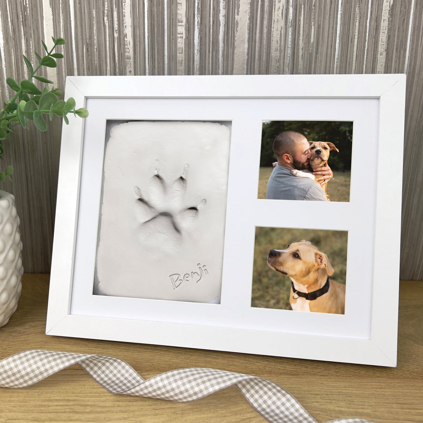 Personalised Paw Print Clay Mould & Photo Frame Kit