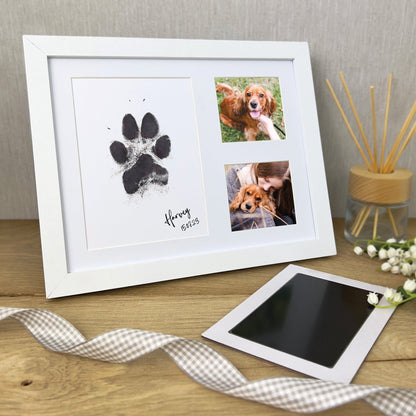 Personalised Paw Print Ink Keepsake Photo Frame Kit