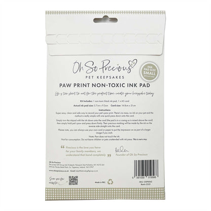 Paw Print Non-toxic Paw Print Ink Pad Kit For Small Mammals