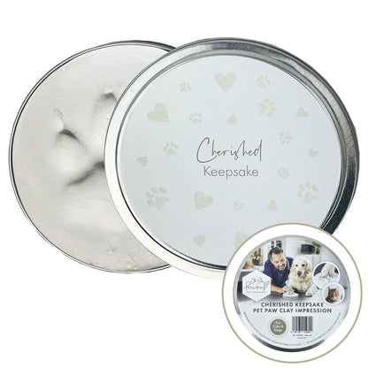 Pet Paw Print Clay Impression Tin