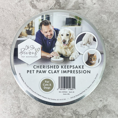 Pet Paw Print Clay Impression Tin