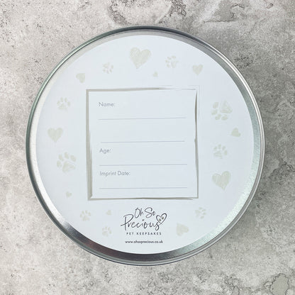 Pet Paw Print Clay Impression Tin