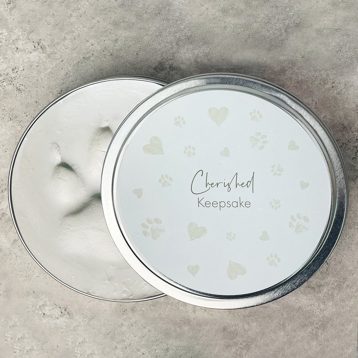 Pet Paw Print Clay Impression Tin