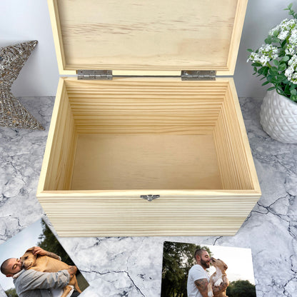 Personalised Sketch Photo Pet Memorial Keepsake Box - 5 Sizes