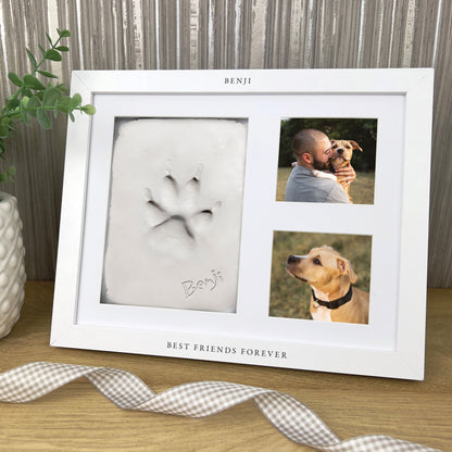 Personalised Paw Print Clay Mould & Photo Frame Kit