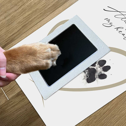 Personalised Framed Pet Paw Print Keepsake With Ink Kit