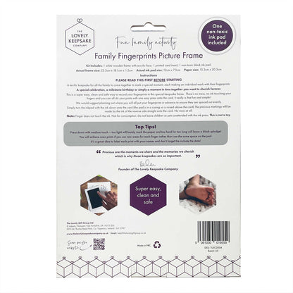 Family Fingerprints Picture Frame