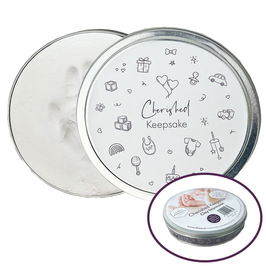 Baby Hand or Foot Print Clay Impression Tin