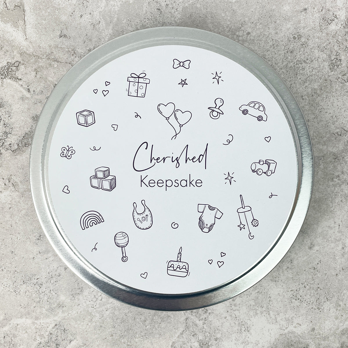 Baby Hand or Foot Print Clay Impression Tin