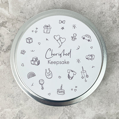 Baby Hand or Foot Print Clay Impression Tin