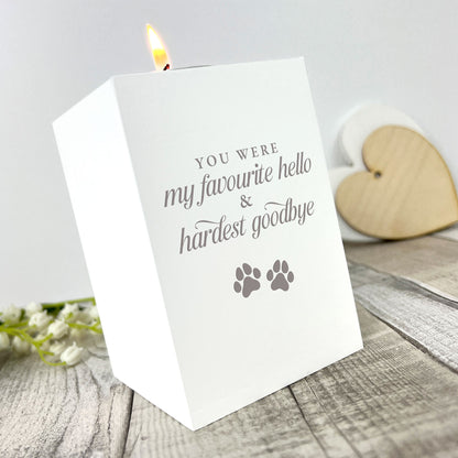 Hardest Goodbye White Tea Light Holder - Carton of 12