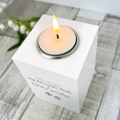 Hardest Goodbye White Tea Light Holder - Carton of 12