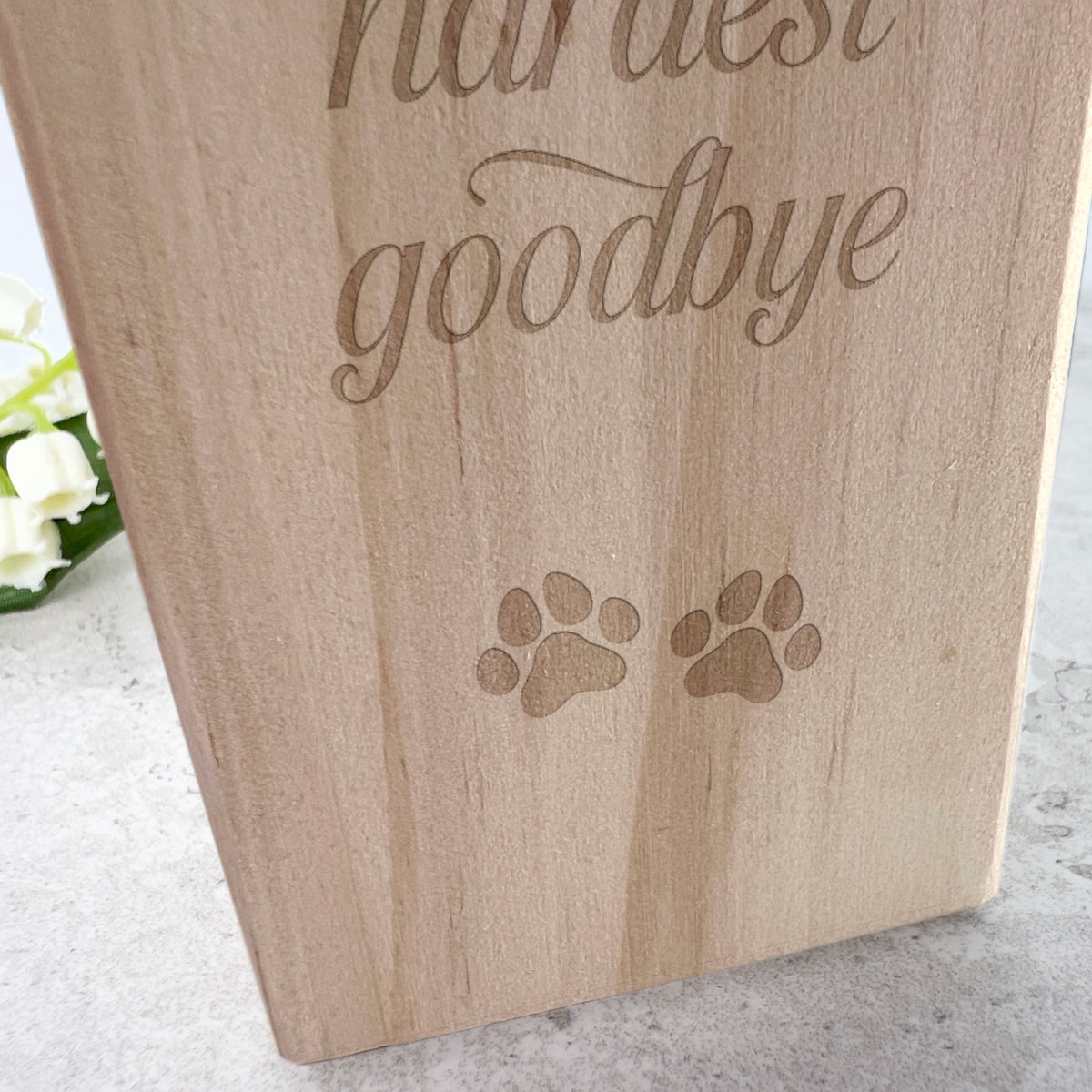 Hardest Goodbye Wooden Tea Light Holder - Carton of 12